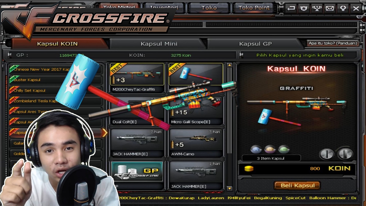 MUTER KAPSUL GRAFFITI - Crossfire Indonesia