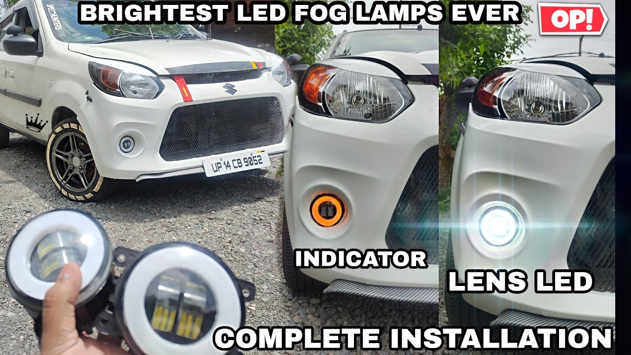 INSTALLING HIGH END LED FOG LAMPS WITH INDICATOR DRL IN MY MODIFIED CAR || DETAILED NIGHT REVIEW ||