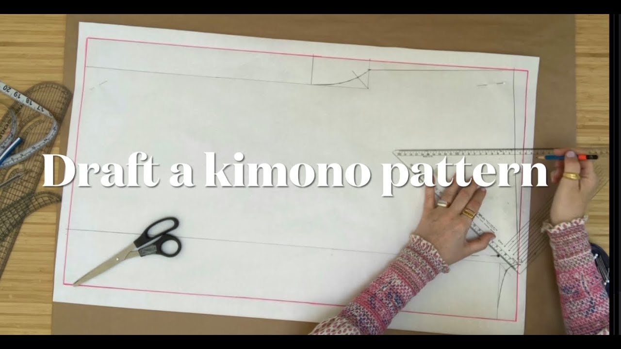 Draft a pattern for a kimono, no blocks or  PDFs needed !