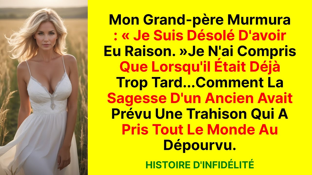 La sagesse de grand-père à propos de ma femme