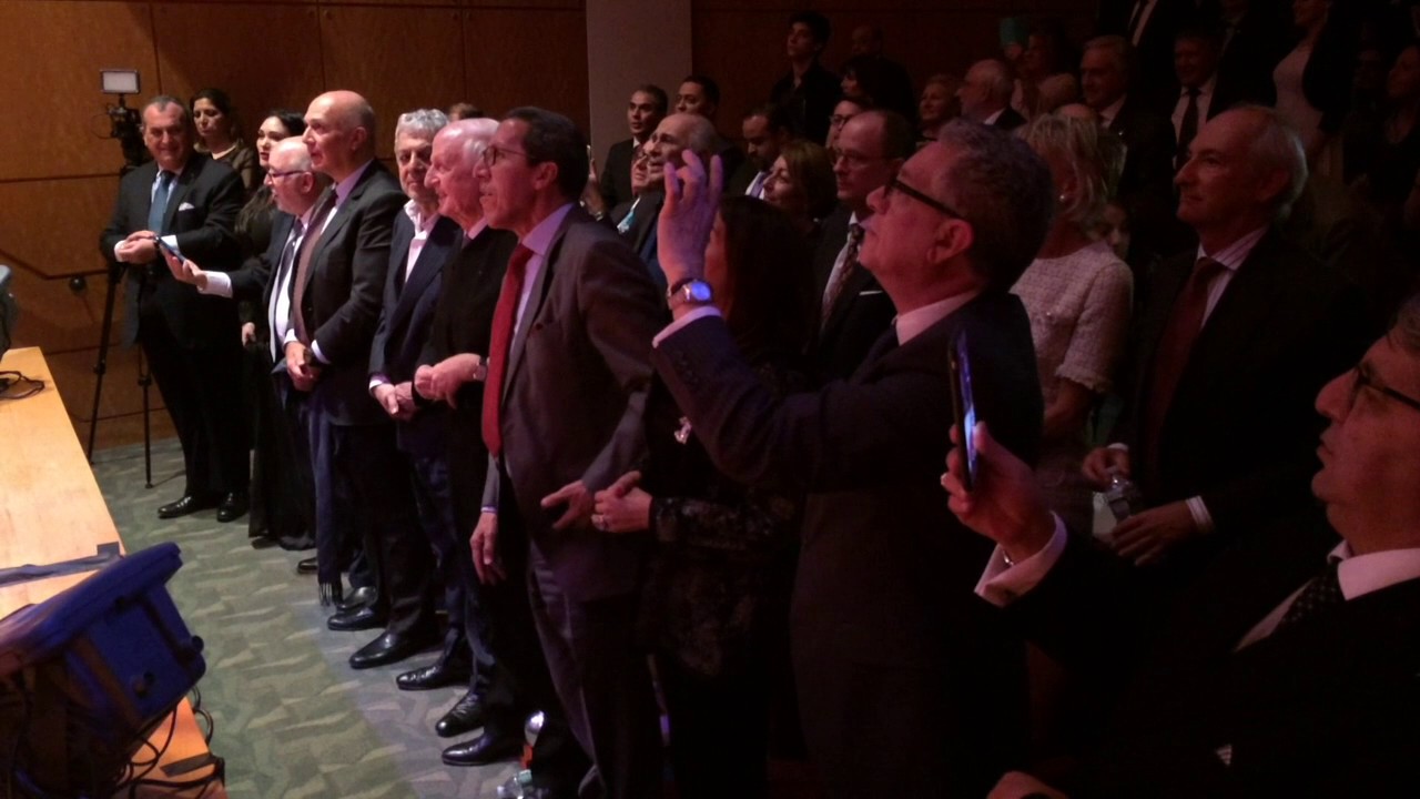 ANDRE AZOULAY AWARD CEREMONY New York - DAVID SERERO sings Morocco National Anthem (2017)