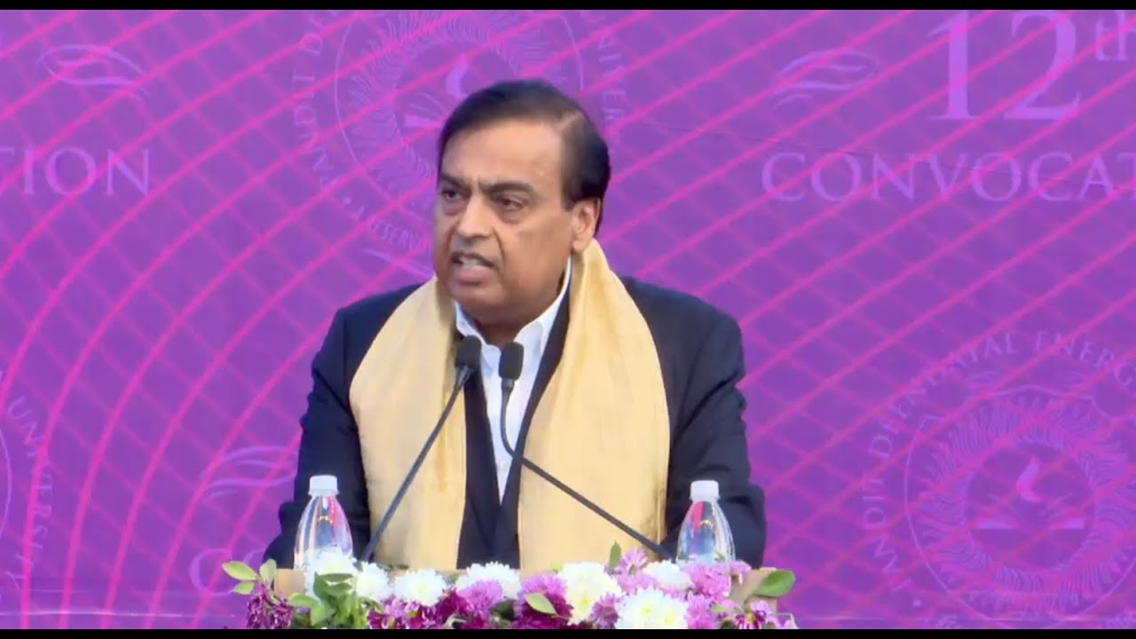 Sh. Mukesh D. Ambani At The 12th Convocation of Pt. Deendayal Energy University | PDEU