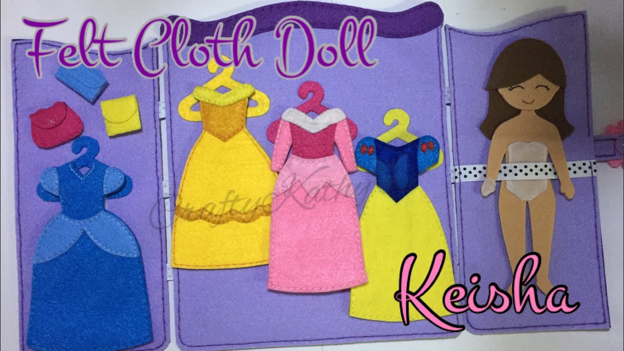 Felt Cloth “Paper” Doll | Quite Book | How to make | DIY | Hand Made
