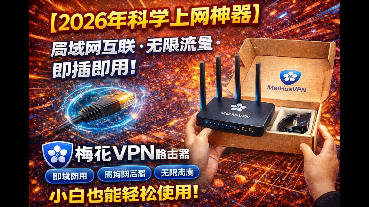 2026年科学上网神器！wifi局域网互联-无限流量-即插即用无需设置！