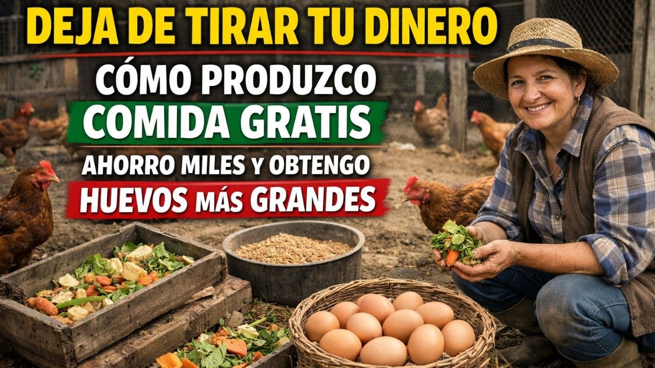 Deja de tirar tu dinero Cómo produzco comida para gallinas gratis y ahorro miles y mas huevos grande