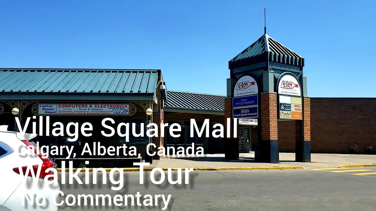 Village Square Mall (Calgary, Alberta) Walking Tour - No Commentary - 2 August 2023