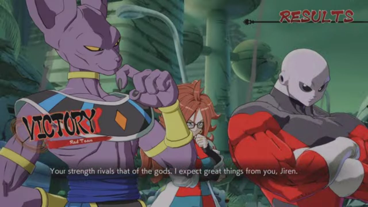 Dragon Ball Fighterz Beerus, Android 21 Lab Coat, Jiren In Arcade Mode
