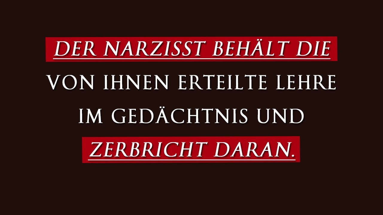 Narzissten vergessen die erteilte Lektion nie – eine innere Zerstörung beginnt! | Narzissmus