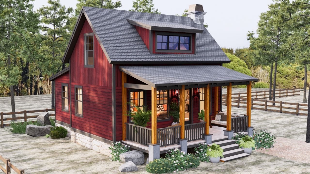 23'x29' (7x9m) Cottage House Idea | Captivated by Comfort & Cozy