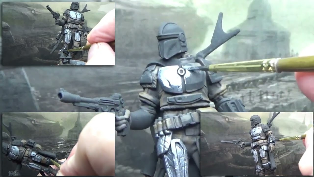 Painting The Mandalorian in 75mm Scale and glowing mushrooms!