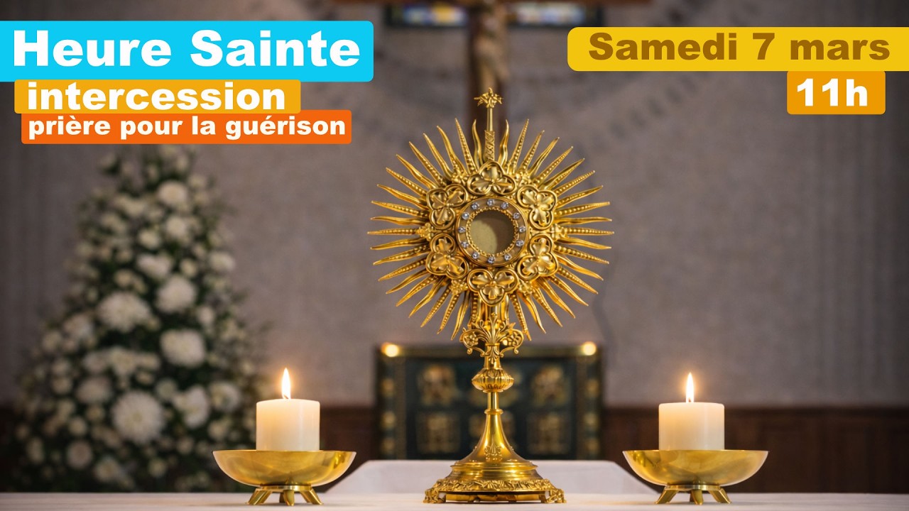 [6Mars_11h] Heure sainte -Adoration dans l'esprit de Medjugorje : silence, paroles, chants