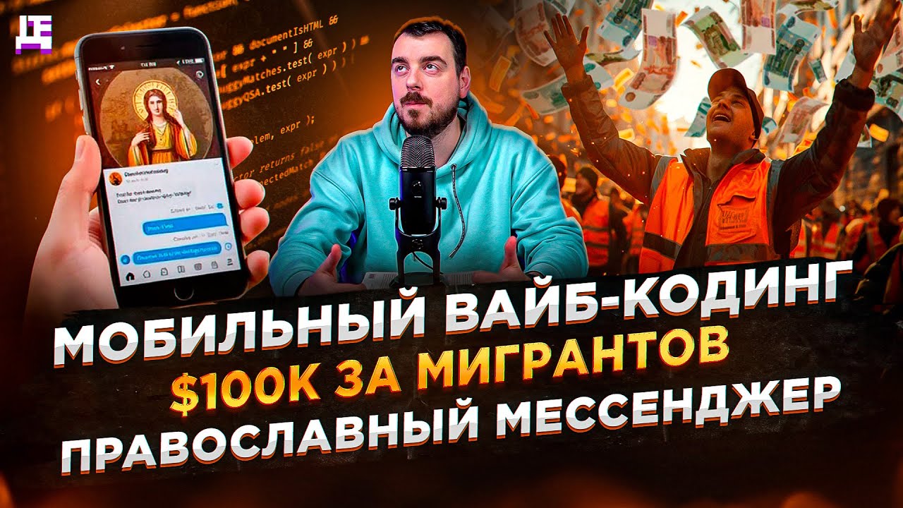 Мобильный вайб-кодинг / $100к за мигрантов / Православный мессенджер | ДЕПЛОЙ НЬЮС