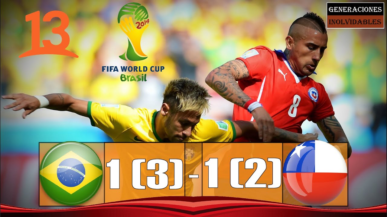 CHILE VS BRASIL - MUNDIAL 2014 - RESUMEN Y PENALES - CANAL 13