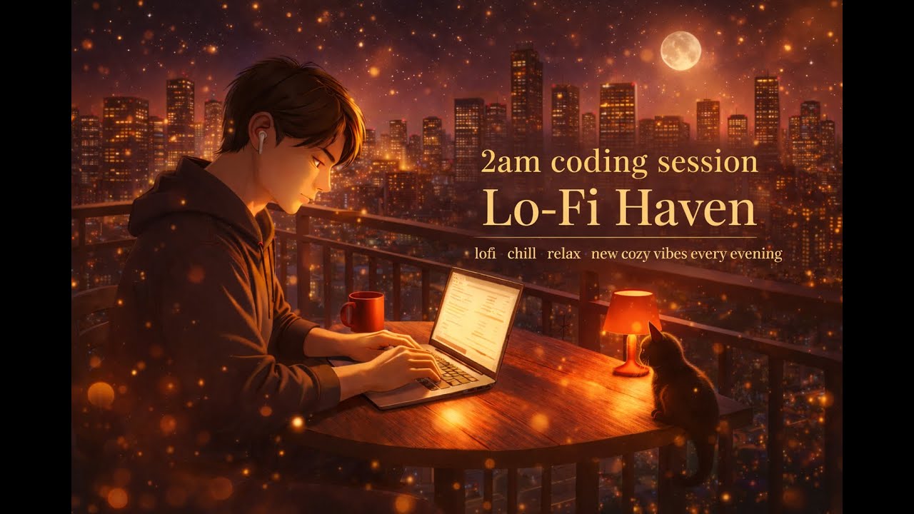Late Night Balcony Coding 🌃 | Deep Focus Lo-Fi