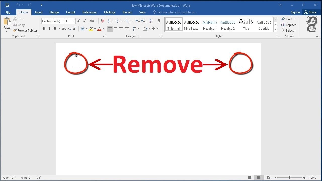 How to Remove Right Angles (Crop Marks) in Word: Remove Margin Marks in Word