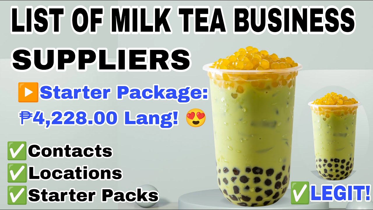 Top Legit Milk Tea Business Suppliers in the Philippines with Starter Packs (2025 Update) NO SCAM!