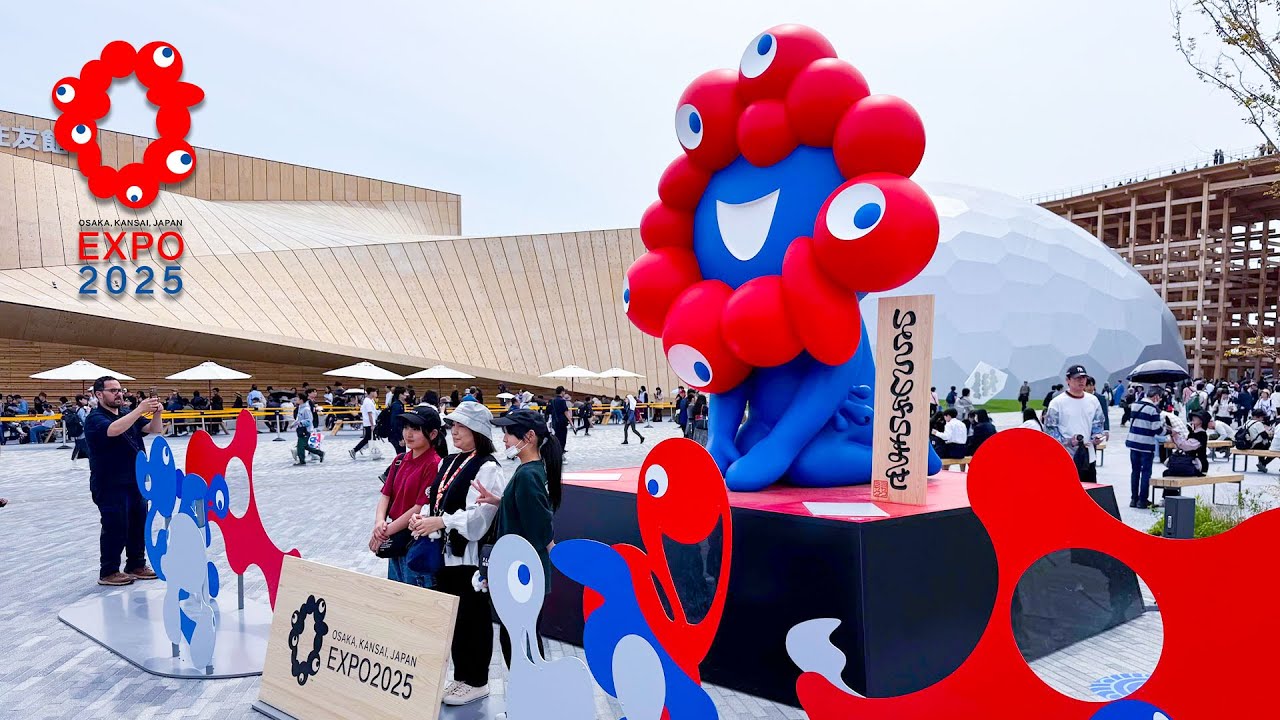 [4K] Прогулка по Expo Osaka Kansai 2025 | Таиланд, Алжир, Камбоджа и павильон Commons