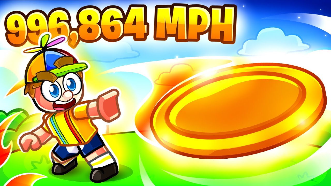 Throwing A FRISBEE 996,864 MPH In Roblox!