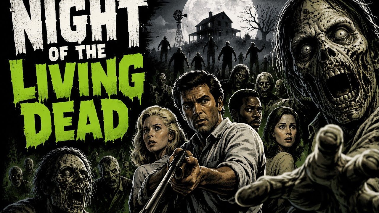 Nightof the Living Dead(1968)Full Classic Zombie Horror Movie The Beginning of the Zombie Apocalypse