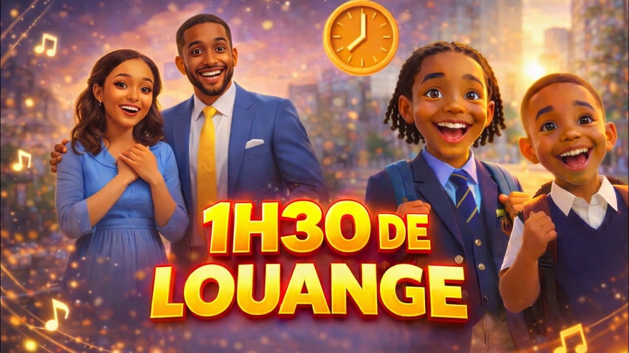 Compilation 1h30 de Louange d’Enfants – Chants Chrétiens Joyeux pour Toute la Famille