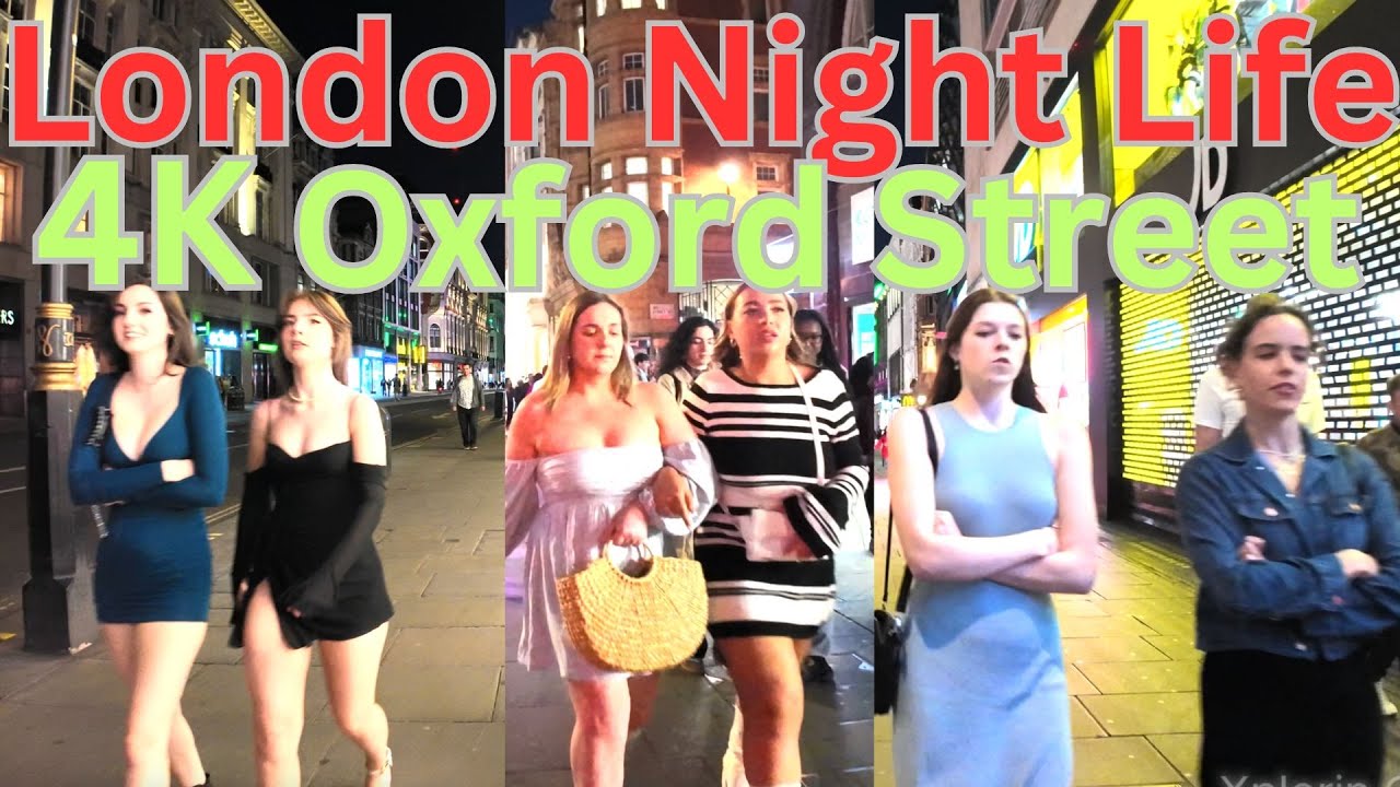 Oxford St Saturday Night Stroll Oxford Circus to Centre Point Central London Night Life England