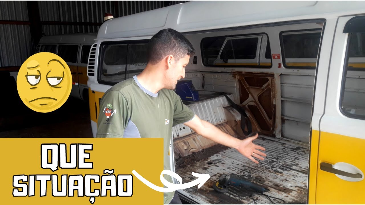 REFORMANDO O ASSOALHO DA KOMBI COM FIBRA DE VIDRO