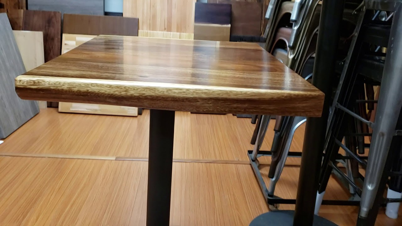 Brazilian Live Edge Walnut Restaurant Table Tops 2inch TableBaseDepot.com