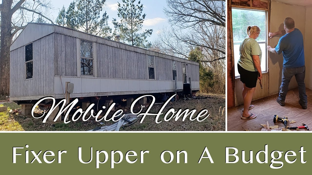 Mobile Home Makeover | Single Wide Remodel | Fixer Upper On A Budget