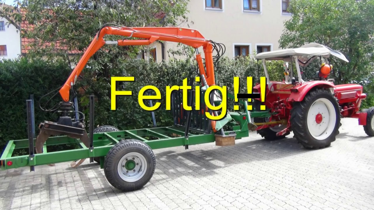Rückewagen Eigenbau an Güldner G40s im Einsatz