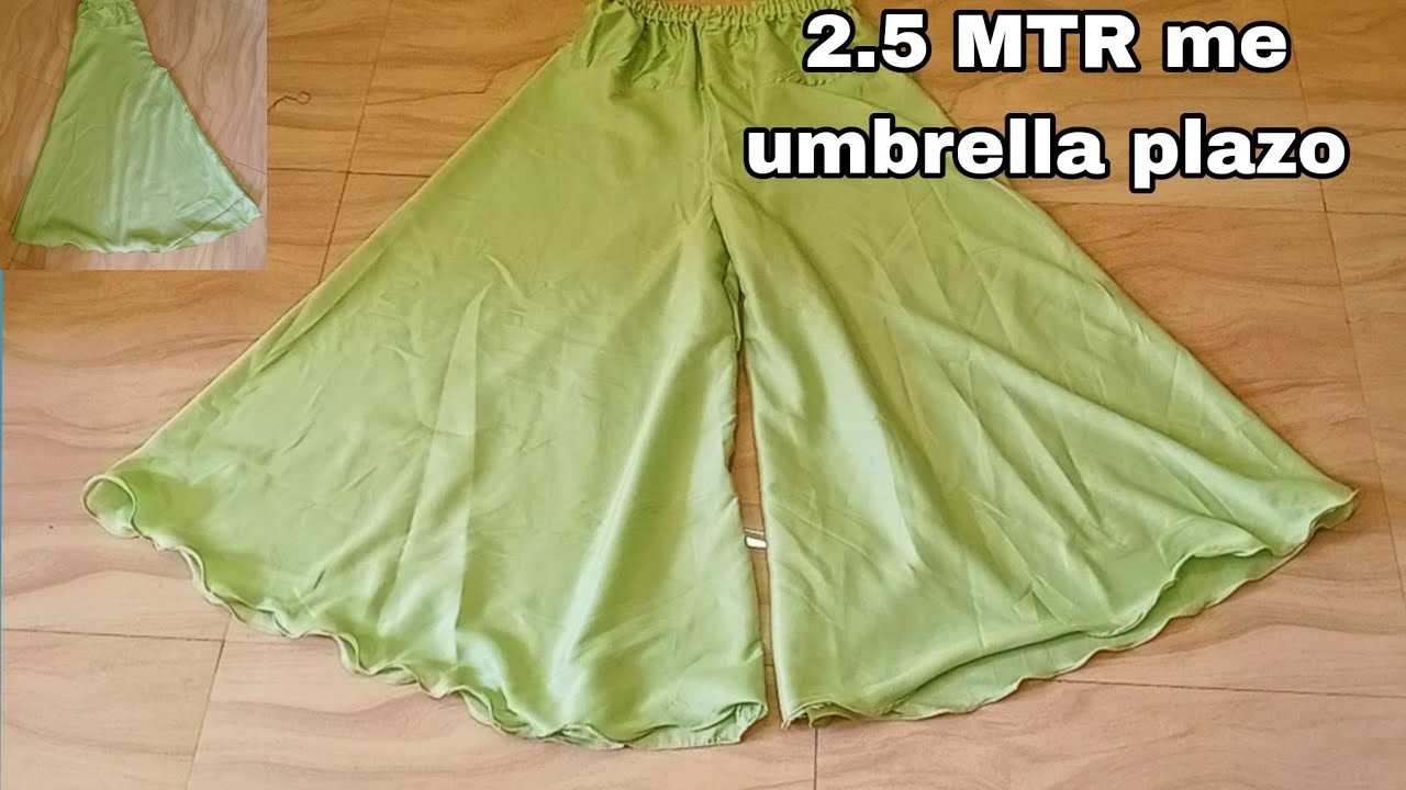 easy sharara cutting and stitching tutorial / 2.5 MTR me umbrella plazo cutting and stitching