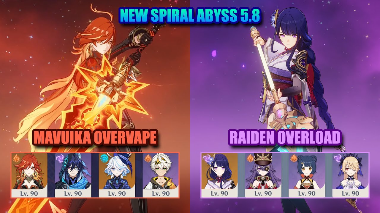 NEW Spiral Abyss 5.8 | Mavuika OverVape & Raiden Overload | Genshin Impact