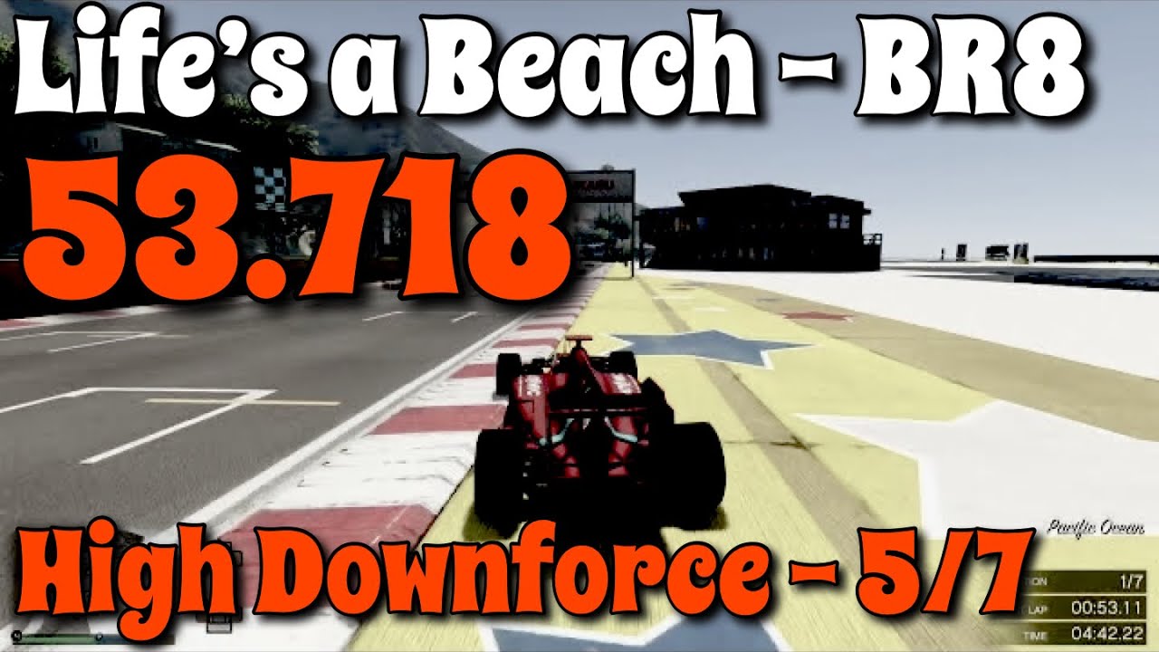 Grand Theft Auto V | Open Wheel Racing | Life’s A Beach | 53.718 #br8 #gtaonline #openwheel
