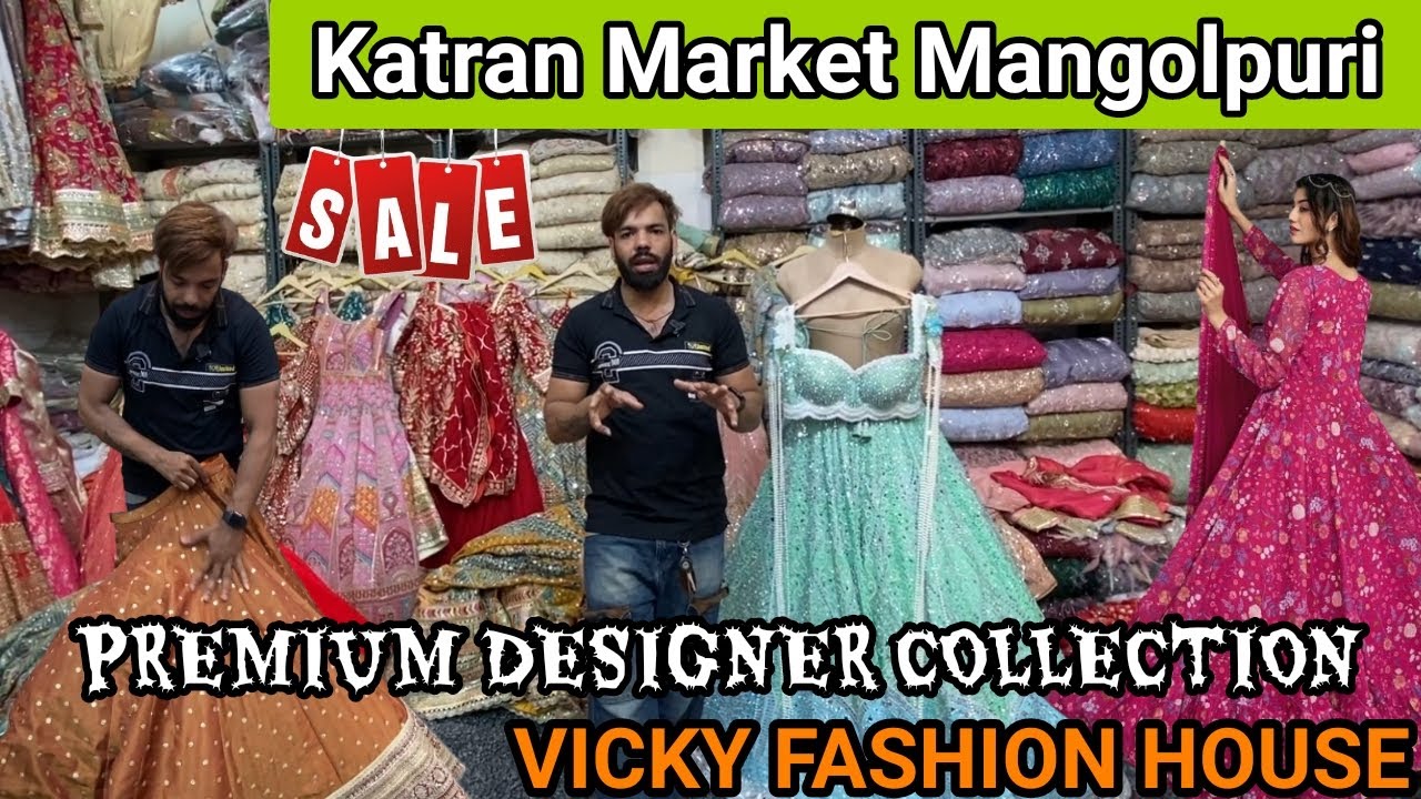 Vicky Fashion House 🥰घर बैठे Order करे  SABYASACHI  INSPIRED GOWN FABRIC😍Katran market Mangolpuri
