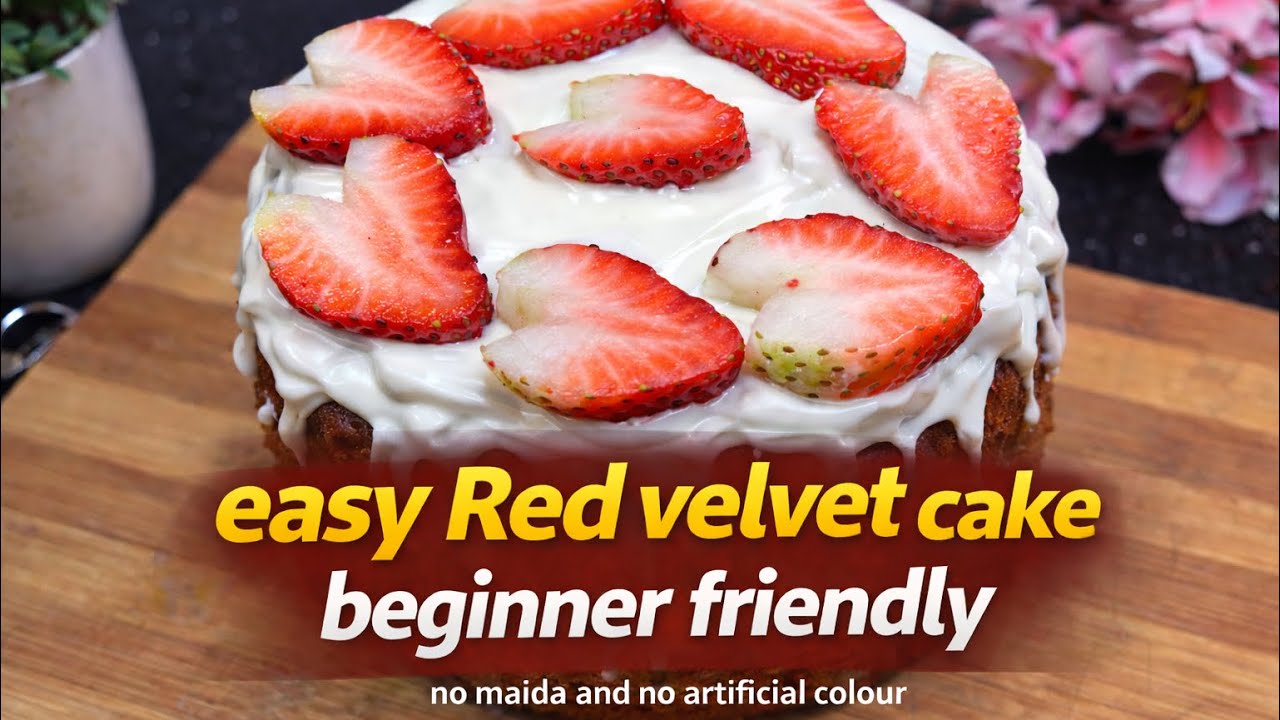 Easy Red Velvet Cake | No Maida No Artificial Colour | Easy Beginner Recipe |
