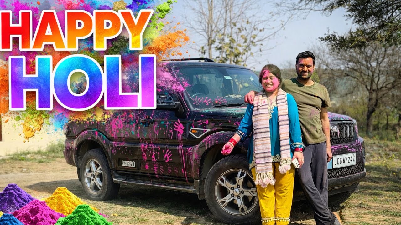 Holi ke chakkar mai SCORPIO ka kar diya bura haal 😱