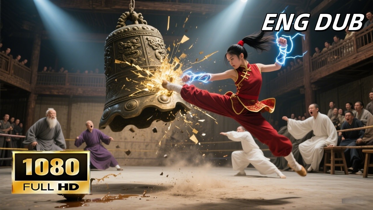 A Kungfu girl secretly trained daily—one punch shattered a 100-ton bronze bell shocked everyone！