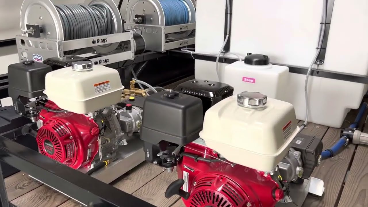 Pressure Washing Trailer Build Setup with twin Honda 390s-  John’s Trailer