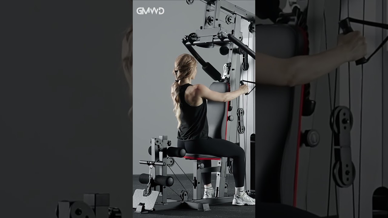 GMWD Multi Gym Station with Weight Stack HGS: All-in-One Home Gym &ndash; Safe, Stable, and Versatile