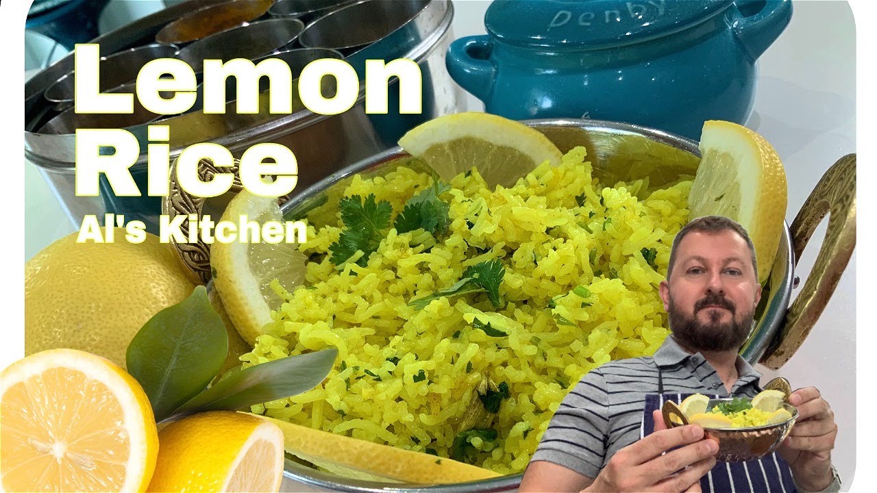 Lemon Rice - Al's Kitchen - Quick Lunch Box Recipe | INDIAN RESTAURANT STYLE