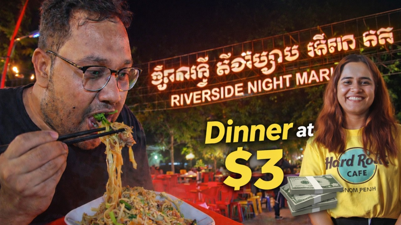 Riverside Night Market + Street Food | Siem Reap, Cambodia | Budget Traveller’s Dream!