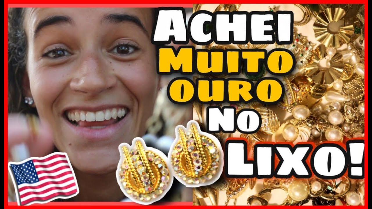 ACHEI um SACO CHEIO de JOIA de OURO 14K no LIXO ESTADOS UNIDOS! PARTE 1.