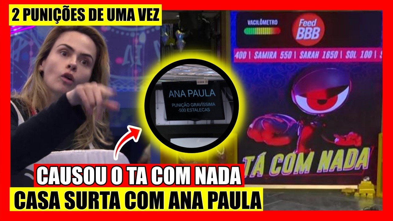 🔥 URGENTE! TA COM NADA APÓS ANA PAULA SE RECUSAR A FAZER O RAIO X, SARAH SURTA E DETONA, BBB 26