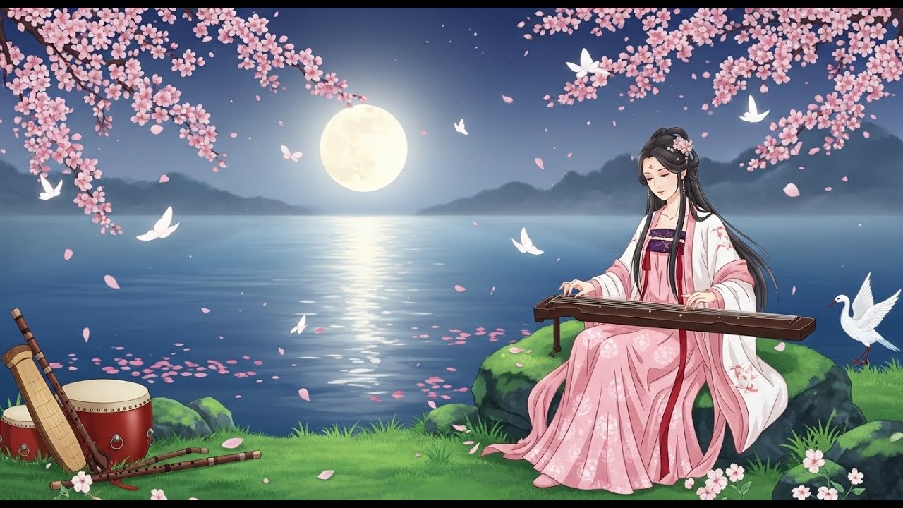 Peaceful Moonlight Guzheng Music | Chinese Serenity Art