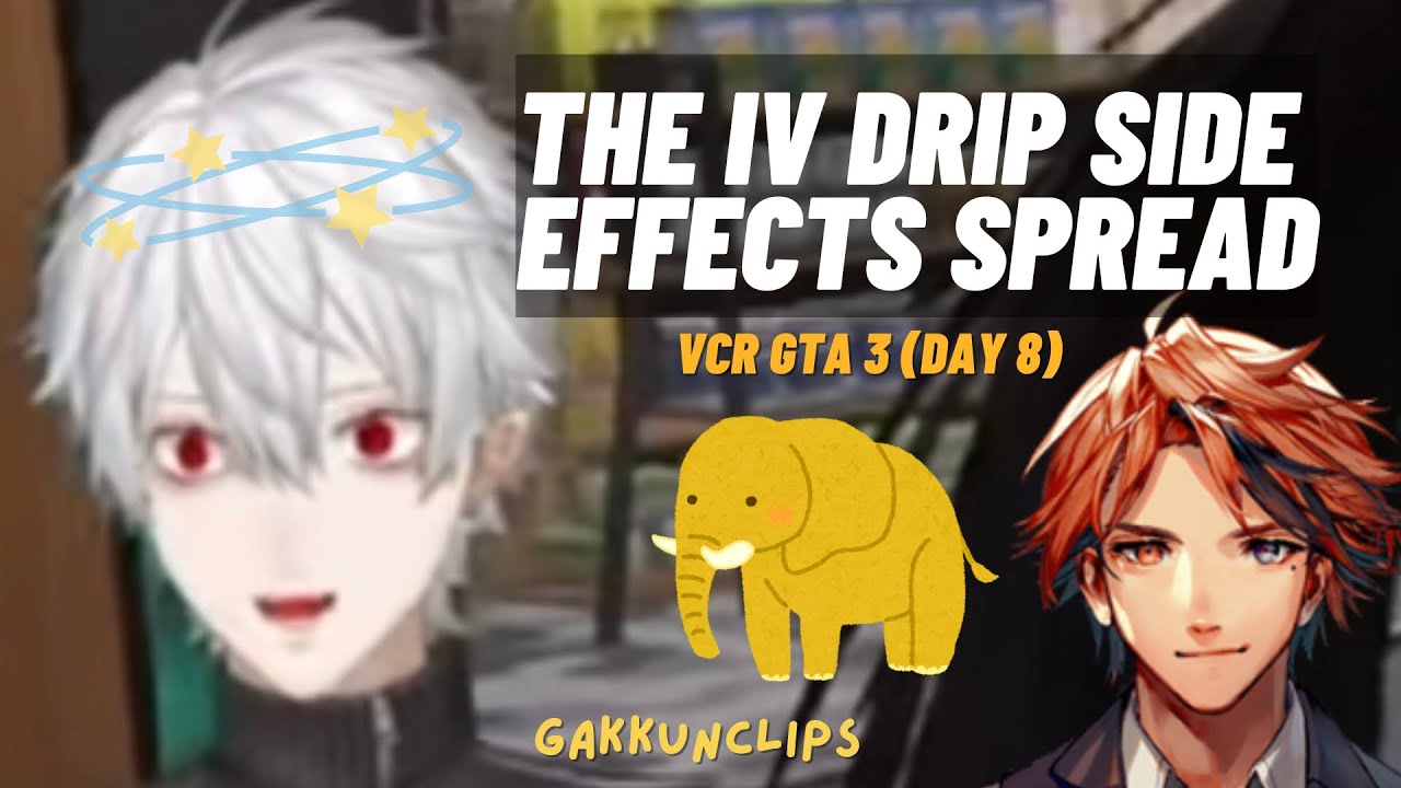 [ENG SUB] The IV Drip side effects spread - VCR GTA3 Day 8 (Nijisanji Kuzuha | Holostars! Roberu)