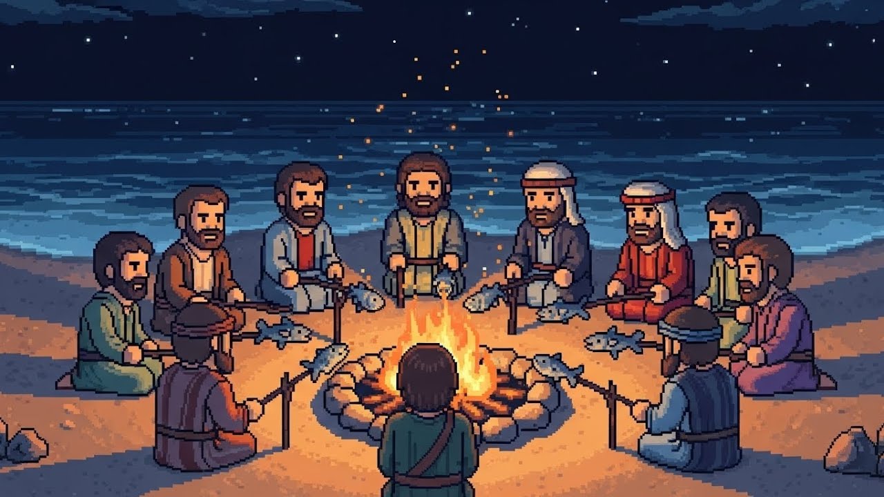 Sente-se com Jesus ao redor da fogueira ... 🔥 | 1 hora Lofi Gospel imersão
