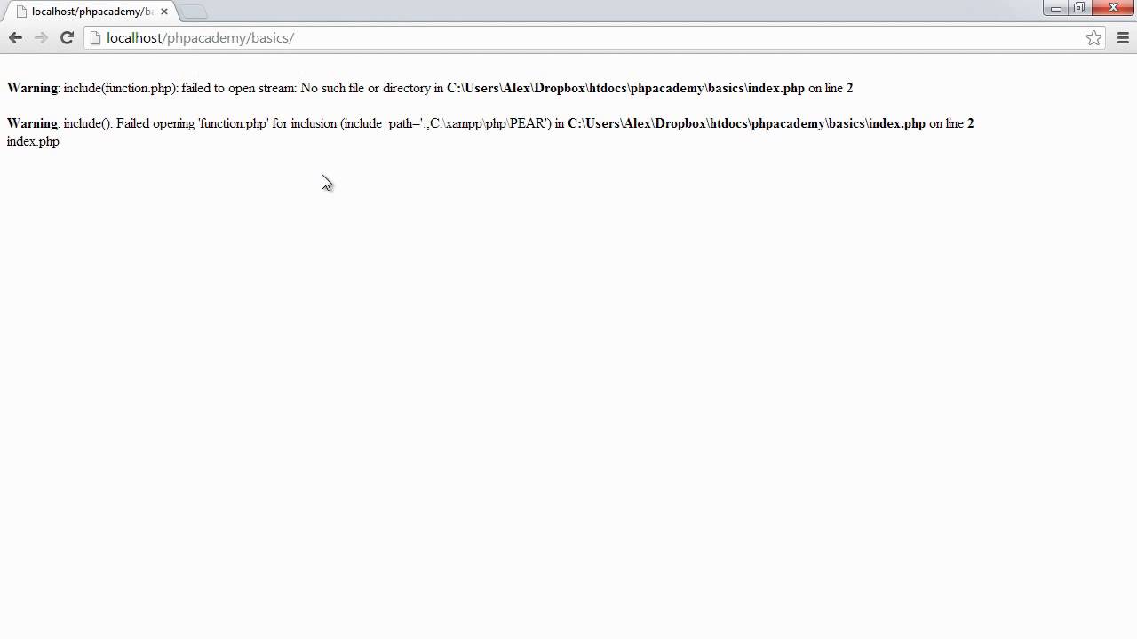 Learn PHP: Include & Require