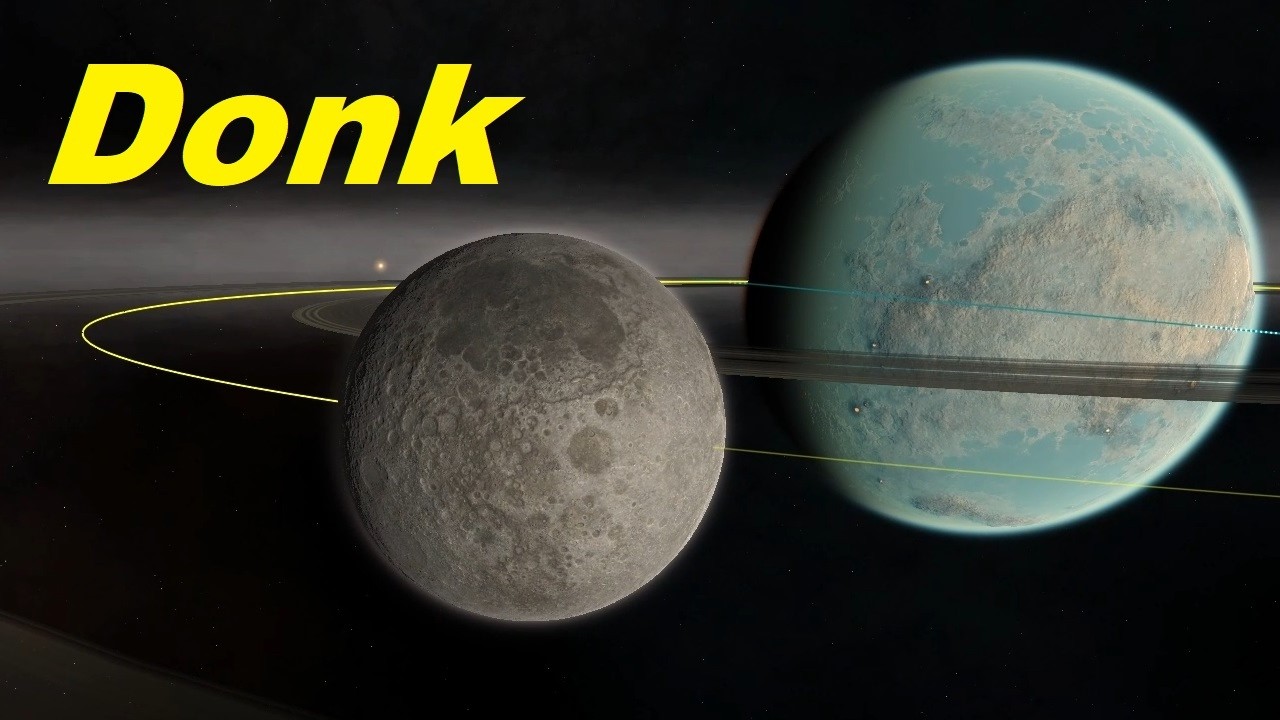 A quick visit to Donk (1st moon of Gurdamma) | KSP (Promised Worlds Mod)