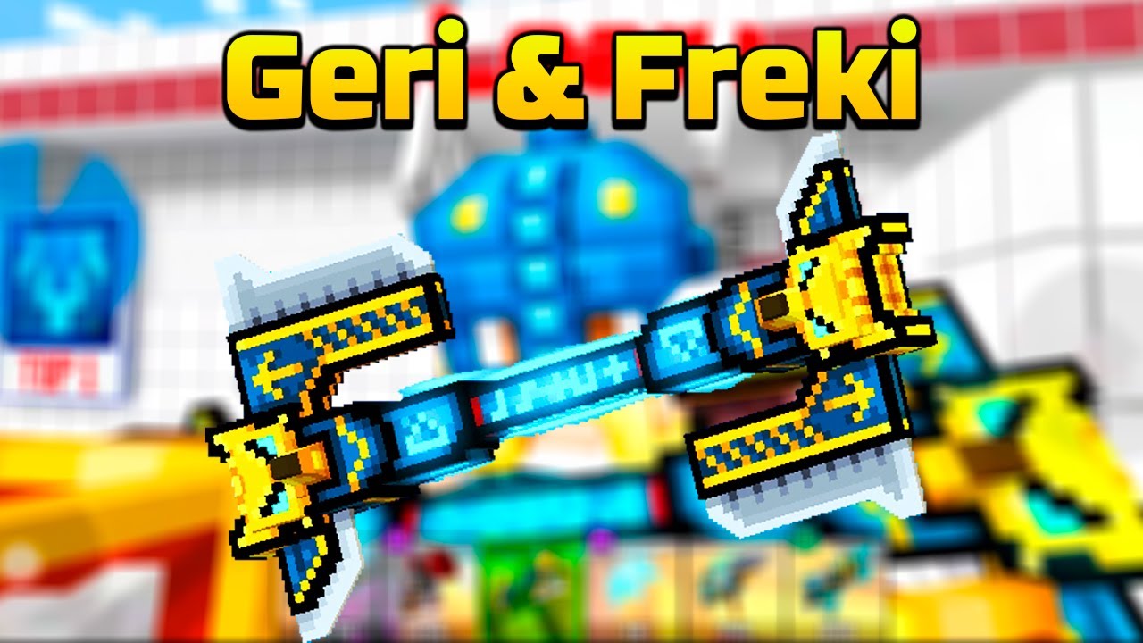 Geri & Freki (Spent 855 Gems) Damage Test & Review - Pixel Gun 3D