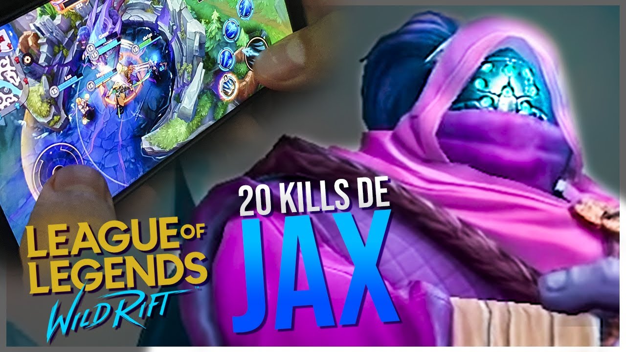 20 KILLS DE JAX E MVP DA PARTIDA NO LOL DE CELULAR! WILD RIFT