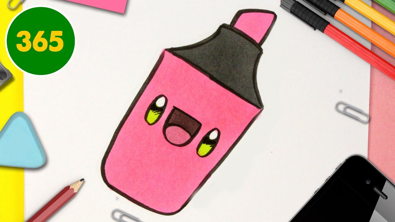 COMMENT DESSINER UNE ÉTIQUETTE KAWAII - dessins kawaii faciles - Apprenez à dessiner